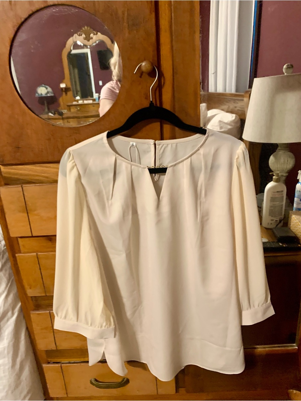 New Egretlac Chiffon apricot color blouse